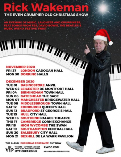 RICK WAKEMAN Releases Trailer For 'The Even Grumpier Old Christmas Show 2020' Tour